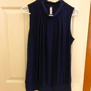 Navy blue PerSeption Concept Sleeveless Blouse